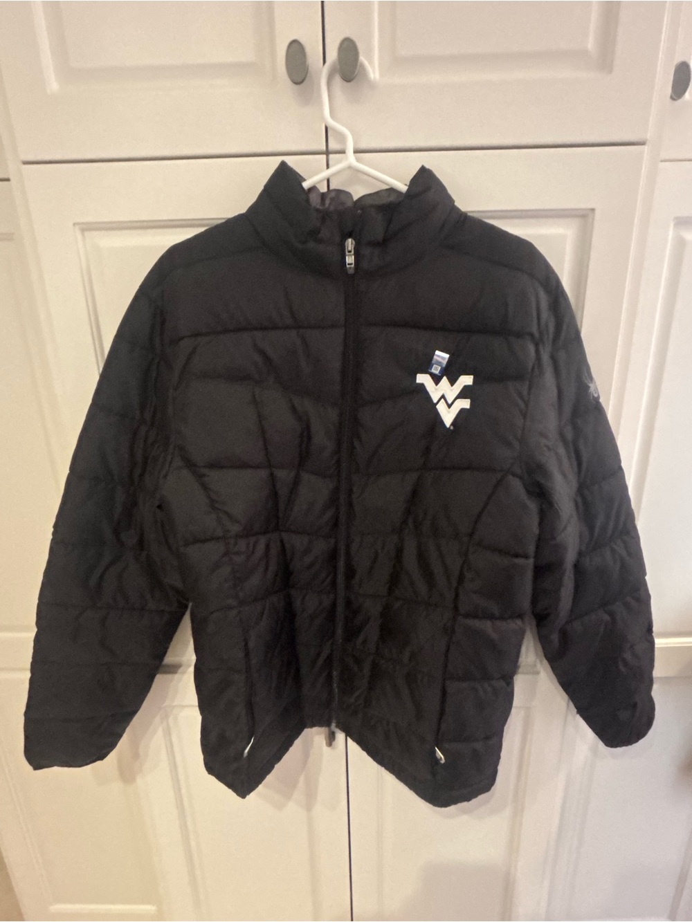 Spyder West Virginia Mountaineers WVU Puffer Jacket Men’s Large Black NCAA